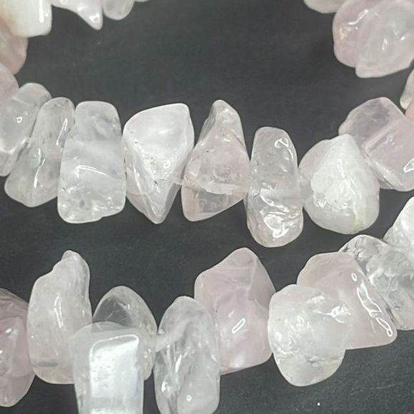Rose Quartz Crystal Chip Necklace - Picture 6 of 14